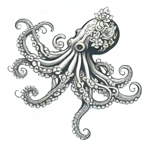 Octopus Made Of Flowers