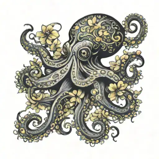 Octopus Made Of Flowers