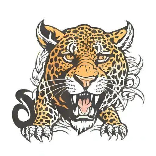 Jaguar Angry Lion