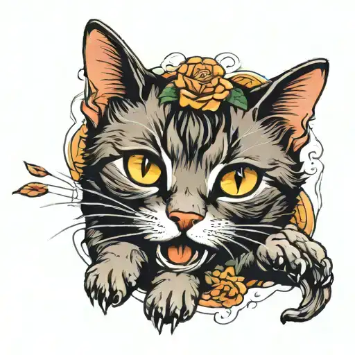 Cat Reaching For Hands