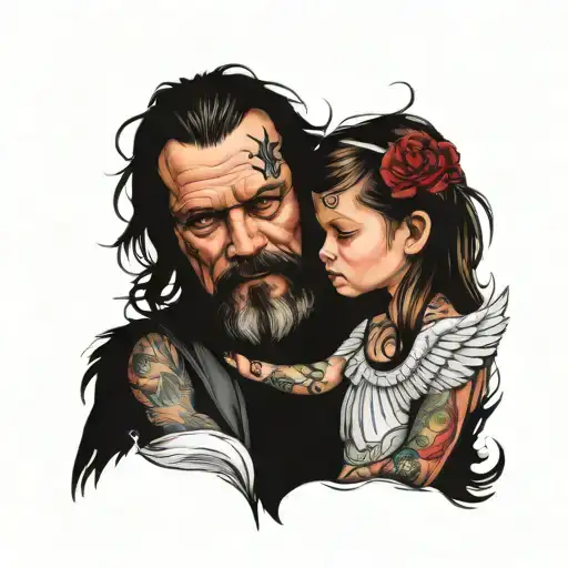 Biker Father Sends Off His Angel Daughter