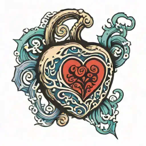 Ocean Thumbprint Heart