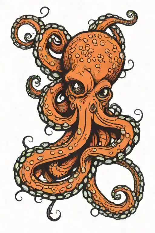 Octopus In Color Forearm Sleeve