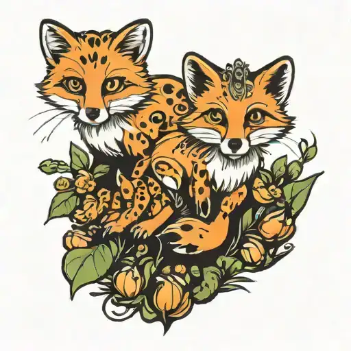 Fox Frog Paw Prints Nature