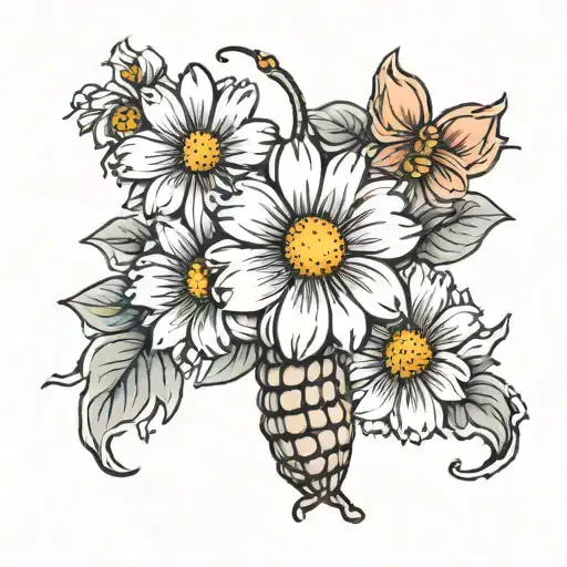 Peanut And Daisy Flower