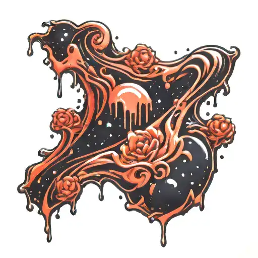 A Dripping Stringe Containing A Swirling Galaxy