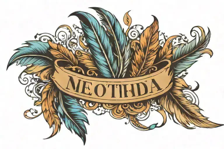 Feather With Name Written