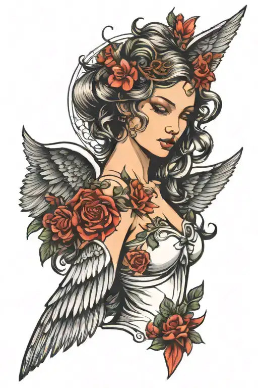 Aphrodite With Angel Wings