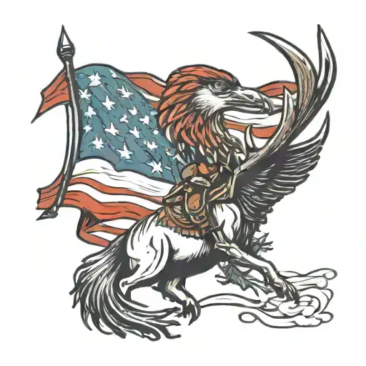 Hunting American Flag