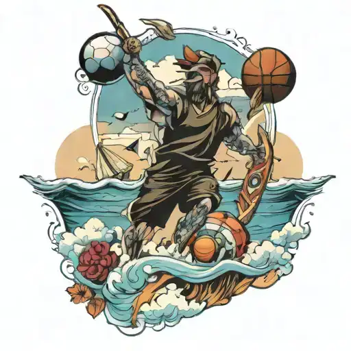 Sports And Beach Scene