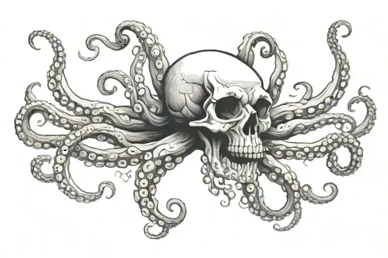 Octopus And Skull