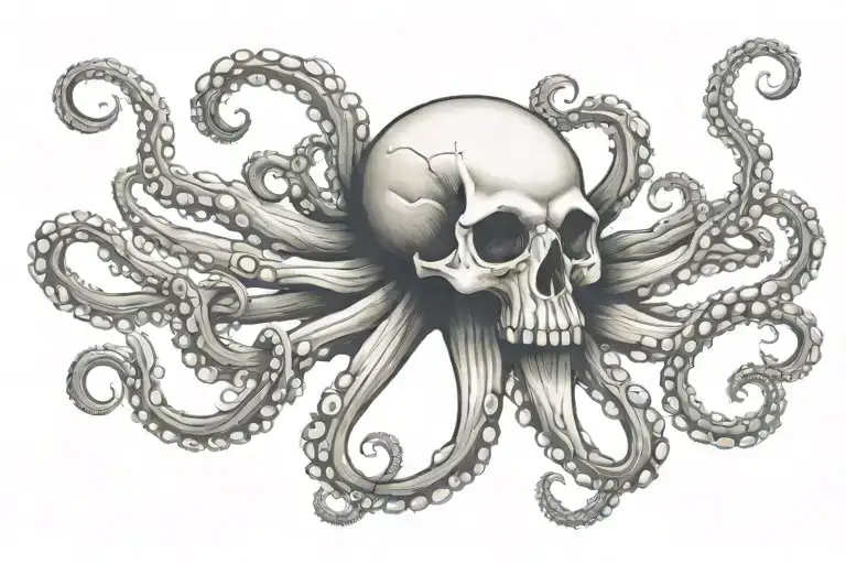 Octopus And Skull