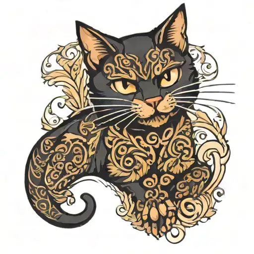 Black Cat With Brown Eyes