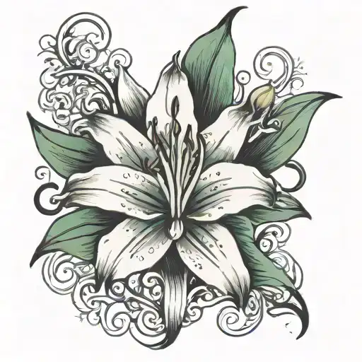 Vertical 444 Lily Flower Blooming