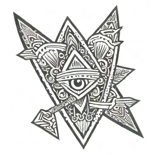 Arrowhead With The Word Void Engraved