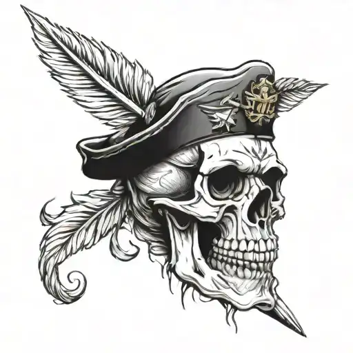 Skull Wearing A British Army Beret