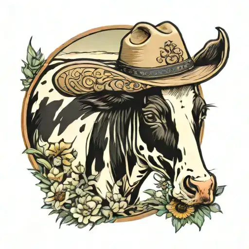 Holstein With A Sun Hat On The Eastern Plains Of Colorado