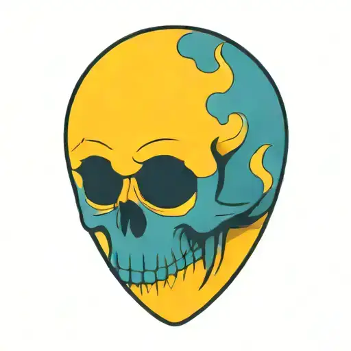 Skull On A Guitar Pick