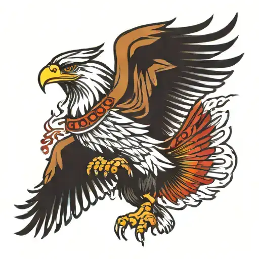 Navaho Style Eagle Flying