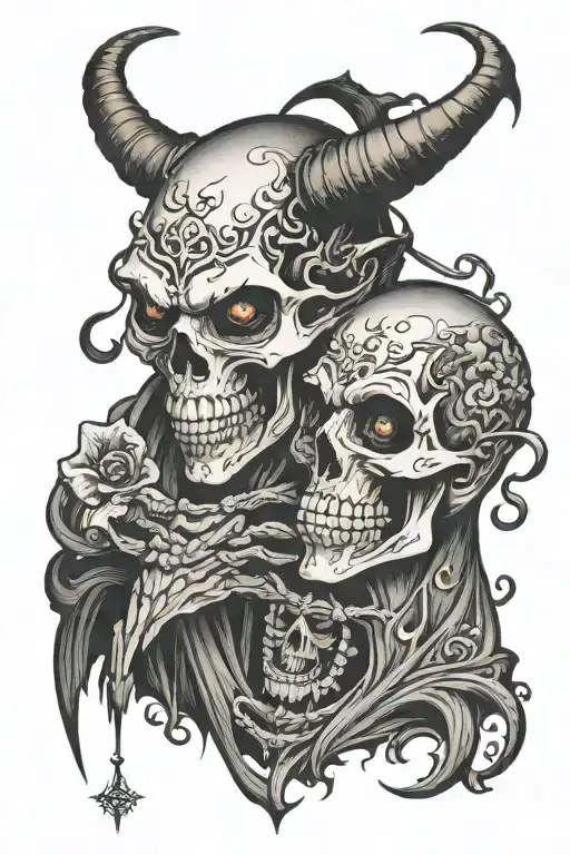 Death Or Demon Whispering To Ear