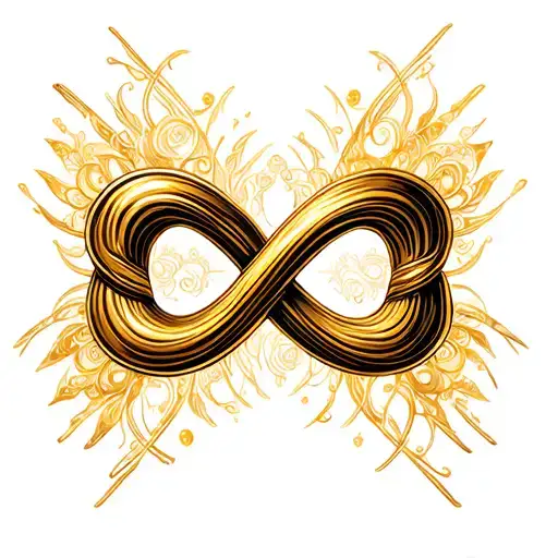 Golden Infinity Symbol Autism Awareness