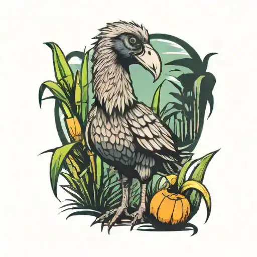 Dodo Bird In Sugar Cane Field