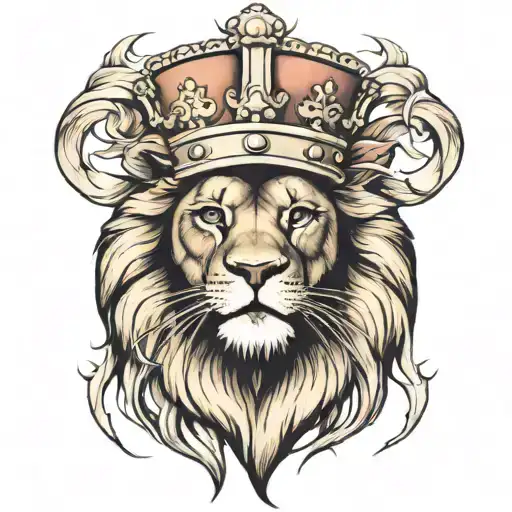 Lion With Crown And Scar Piece