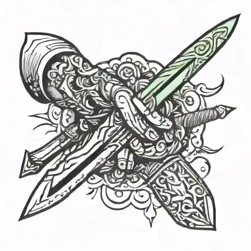 Dagger Stabbing Through Hand Holding