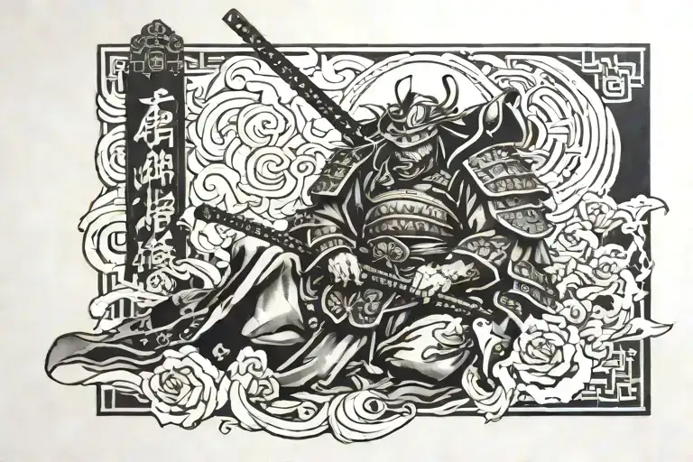 Ron's Samurai Kneeling