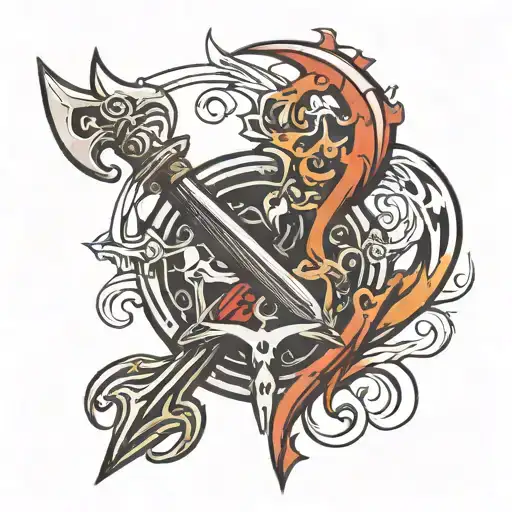 Realistic Trident Symbol