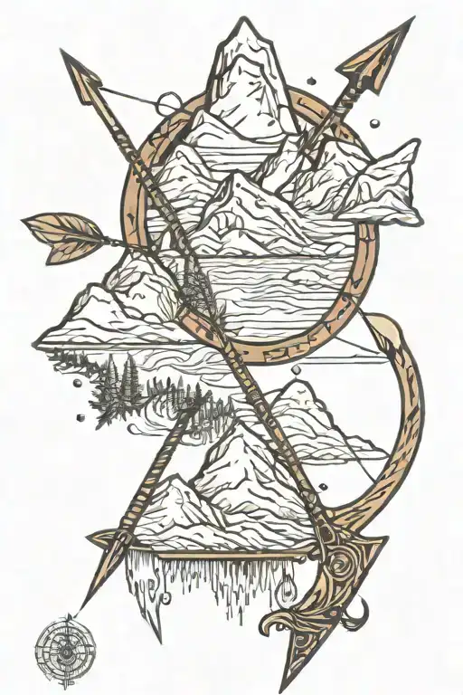 Mountains Archery Arrow