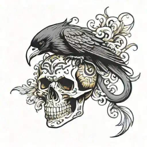 Skull Snake Raven