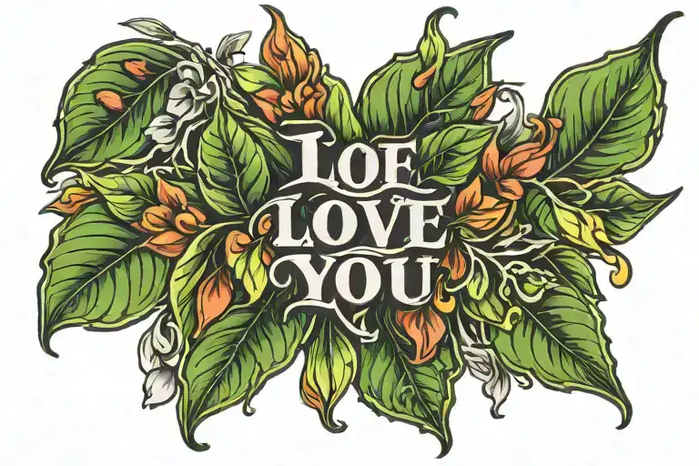 Leaves With I Love You