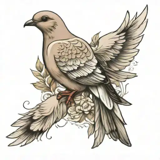 White Tail Dove Memorial Piece
