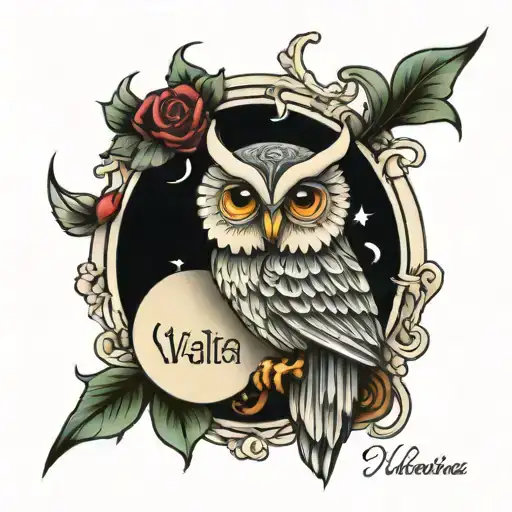 Name Valentina Arm With Owl