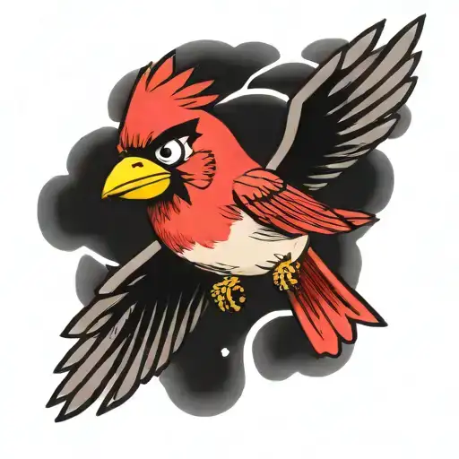 Small Angry Bird Flying