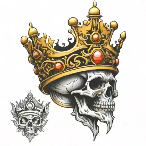 Crown Neck Tattoo Design