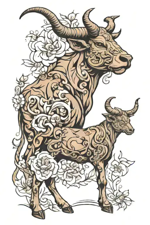 Family Animal Consisting Of Taurus
