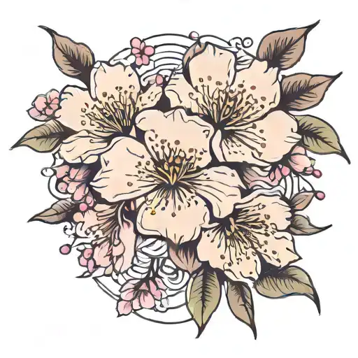 Cherry Blossom With Coordinates