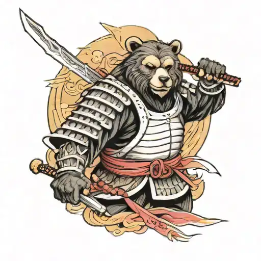 Bear Samurai Warrior