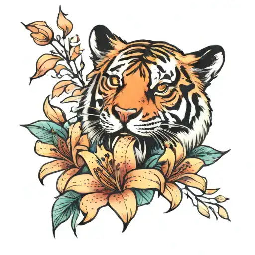 Tiger And Lily Flower