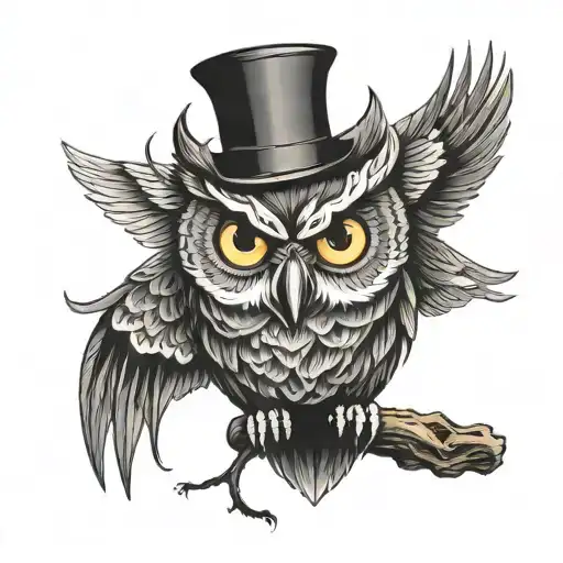 An Owl With Intimidating Eyes Looking For Enemies With Scary Eyes