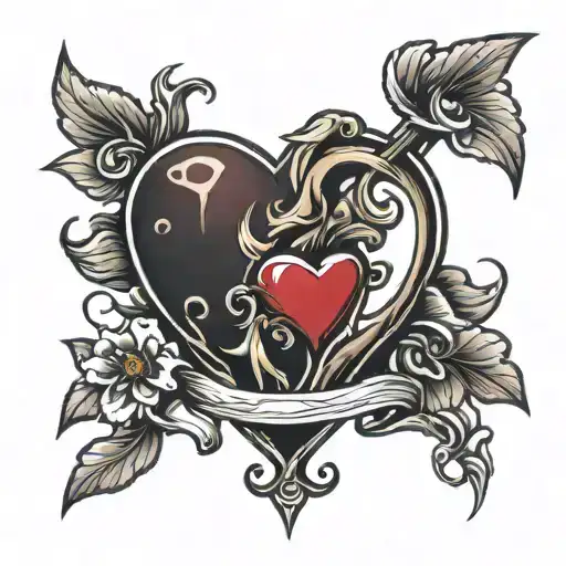 Heart With Pain And Love Symbol