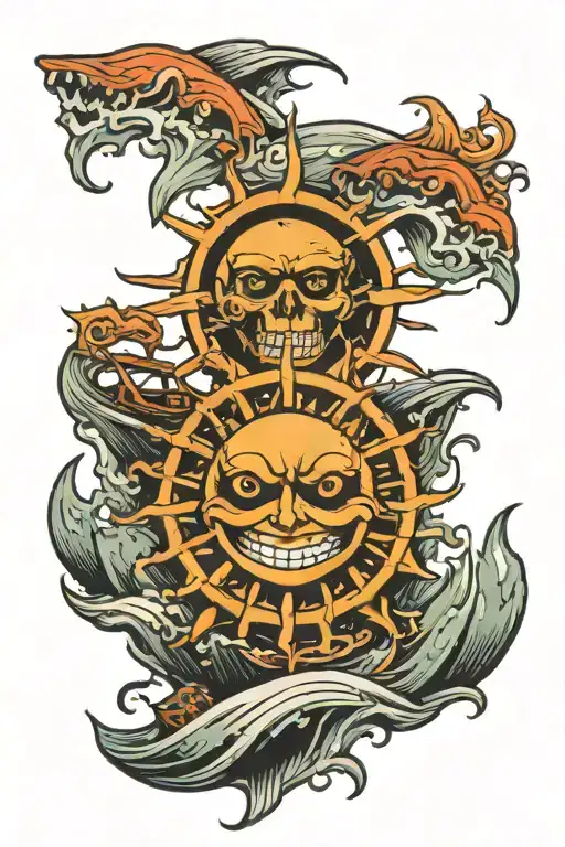 Smiling Sun And Deadrise Boat