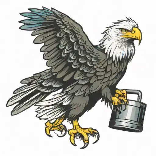 Bald Eagle Carrying Weights