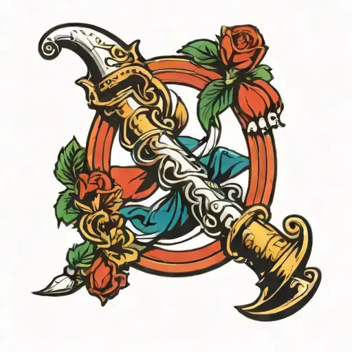 Italian Flag And Italian Horn