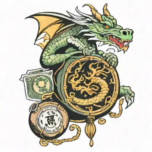Money Bag And Dragon
