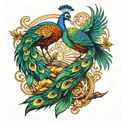 Peacock And Phoenix