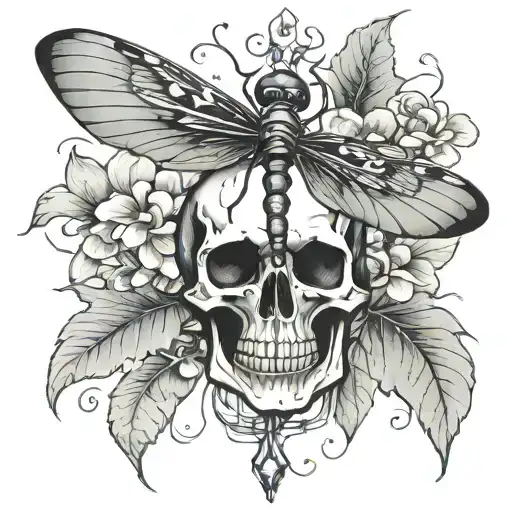 Skull Dragonfly Poisonus Flower