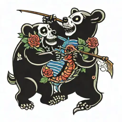 Grateful Dead Skull And Roses Dancing Bears Fishing
